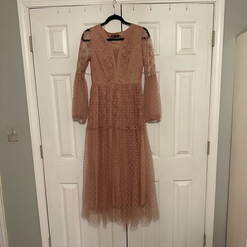 Lacey rose gold dress